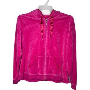 Izod Movement Velour Hoody Jacket Pink